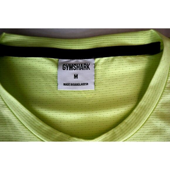 Gymshark A1A9X-EBF3 Men's Sz Medium RM7 Firefly Green Sport Stride T-Shirt - Picture 4 of 6
